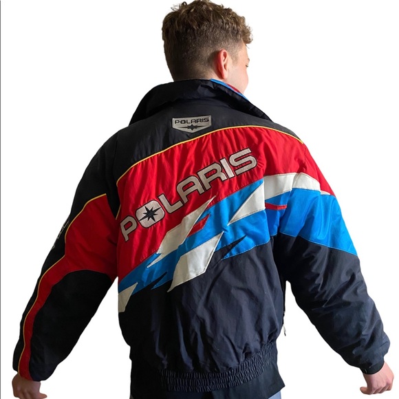 POLARIS Snowmobile Racing Mens Jacket Coat Size M - Picture 1 of 4